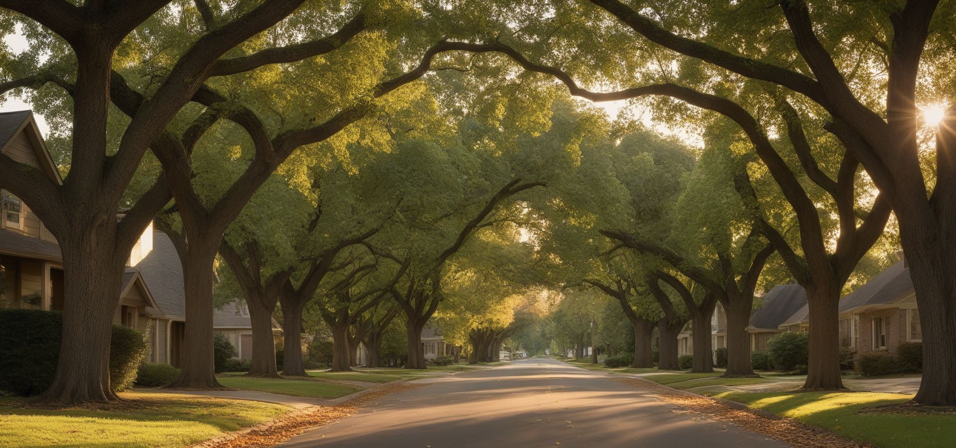Tree-lined residential street