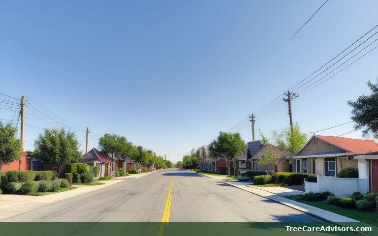 Neighborhood street view in Waukena, CA