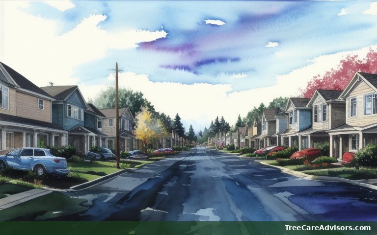 Neighborhood street view in Four Square Mile, CO