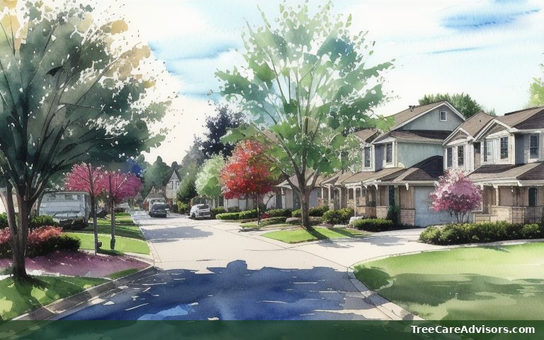 Neighborhood street view in Witches Woods, CT