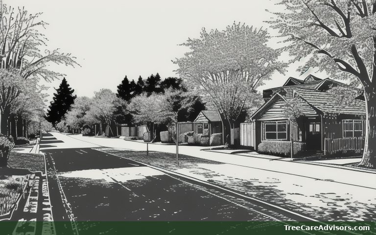 Neighborhood street view in Berkeley Lake, GA