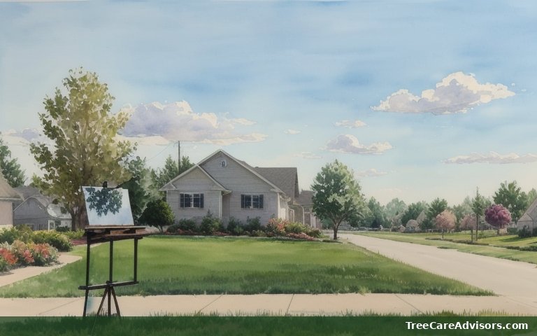 Neighborhood street view in Cumming, IA