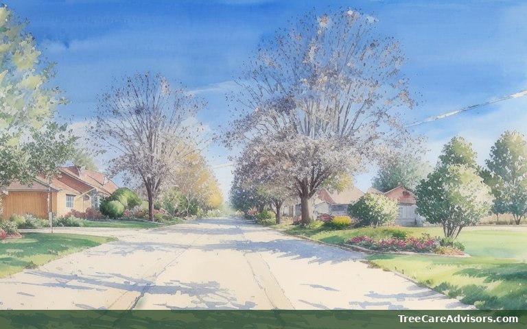 Neighborhood street view in Barton Hills, MI