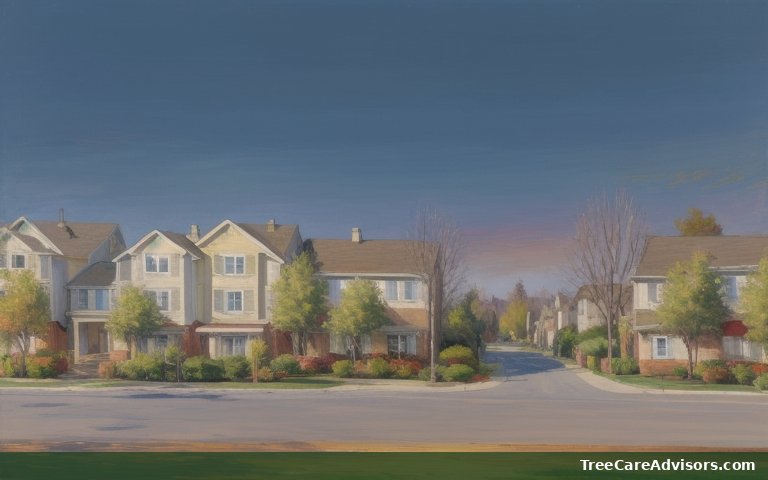 Neighborhood street view in Weatherby Lake, MO