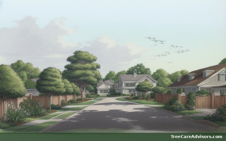 Neighborhood street view in Plainview, NY