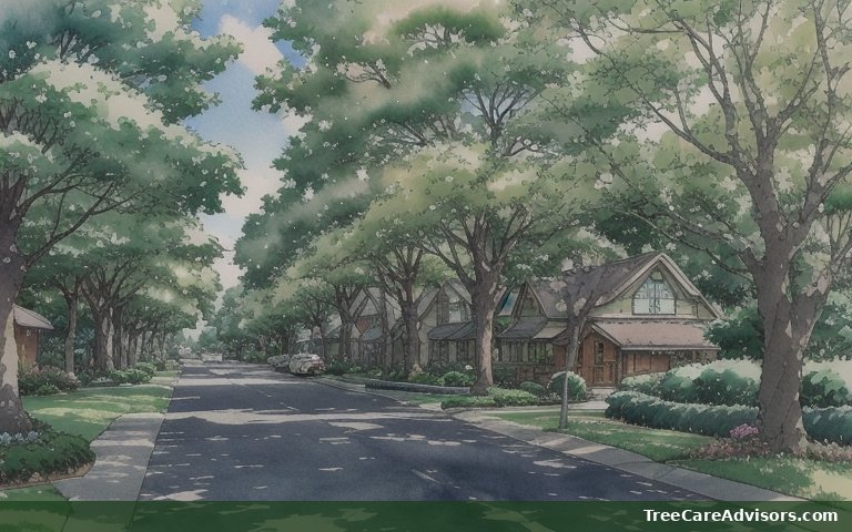 Neighborhood street view in Lake Lure, NC