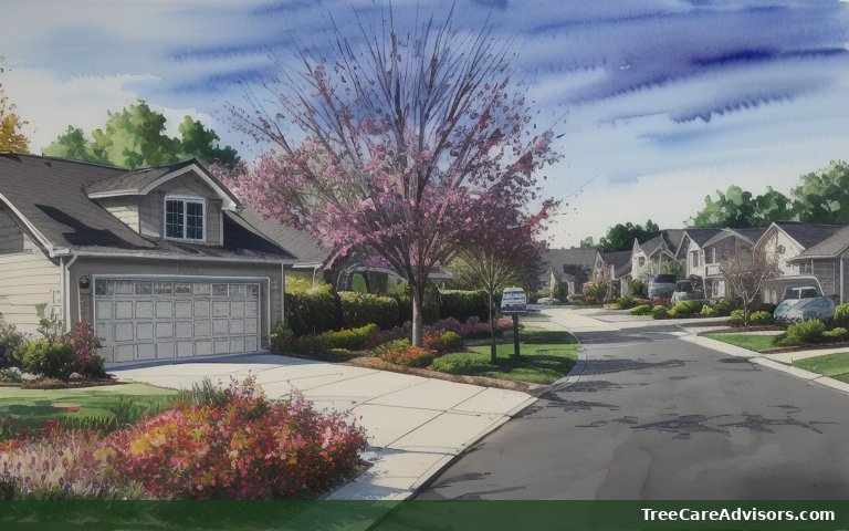 Neighborhood street view in Apex, NC