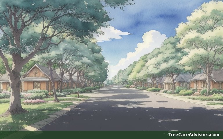 Neighborhood street view in Hudson, OH