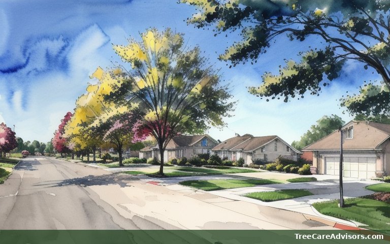 Neighborhood street view in Nichols Hills, OK