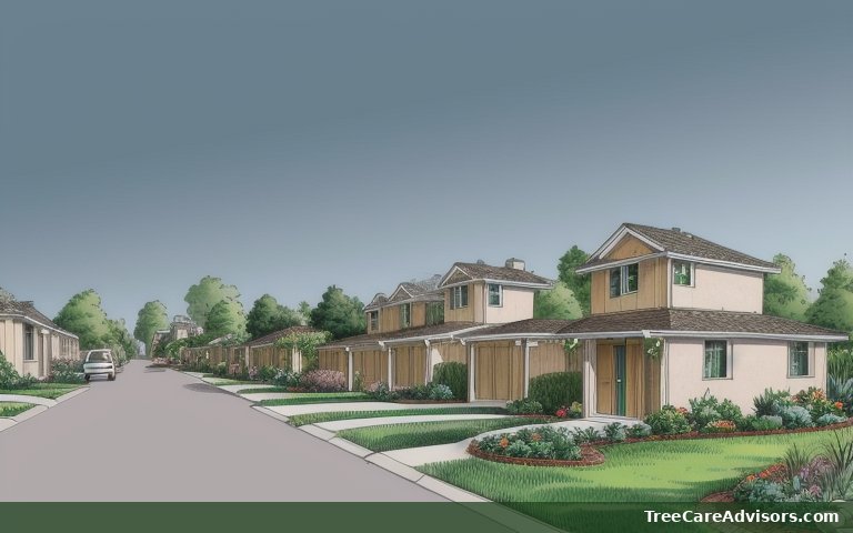 Neighborhood street view in Grey Forest, TX