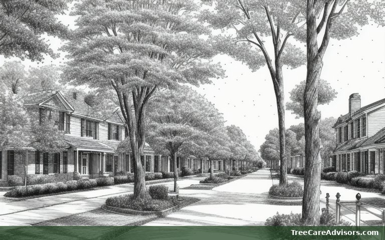 Neighborhood street view in Bayside, WI